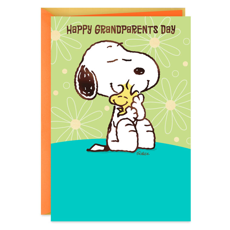 Peanuts® Snoopy and Woodstock Hugs Grandparents Day Card