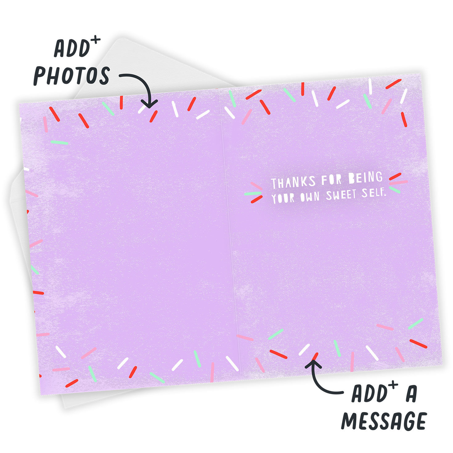 Cupcake With Sprinkles Custom Friendship Card, , large image number 3