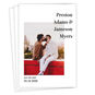 Modern White Frame Personalized Save the Date Card front fanned image number 1