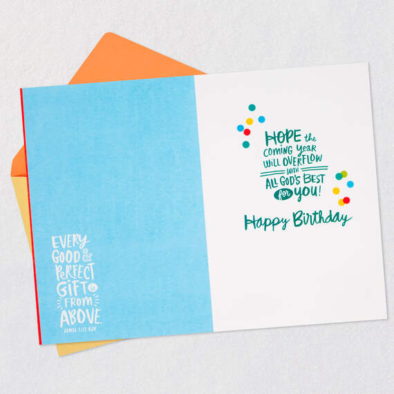 A Day Bright With Blessings Religious Birthday Card, , large image number 4