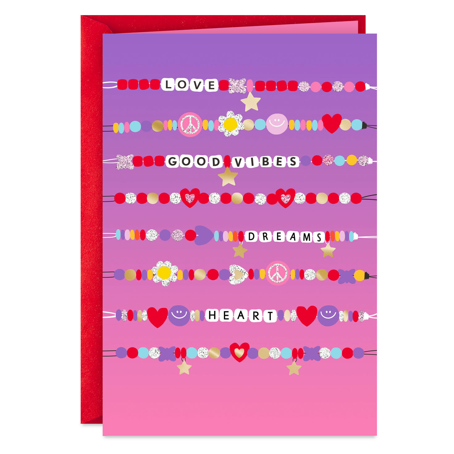 Love, Good Vibes and Heart Valentine's Day Card for Kids for only USD 2.50 | Hallmark