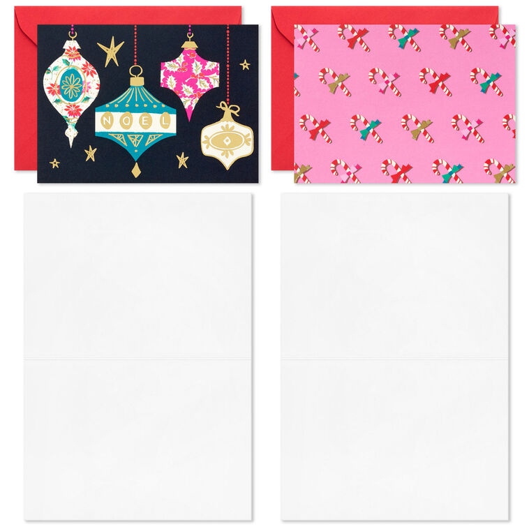Lacey Holiday Blank Christmas Cards Assortment card fronts and open image number 4