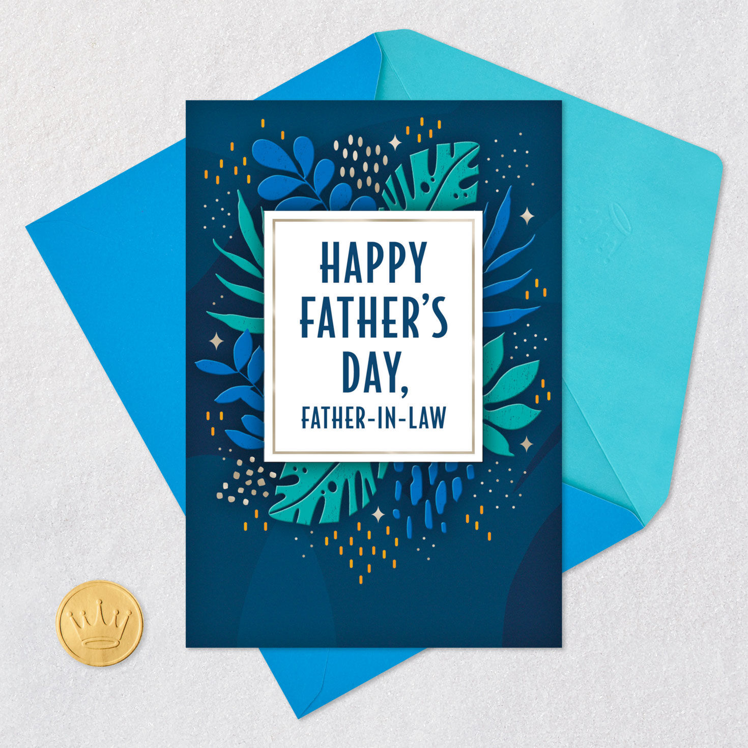 Botanical Leaves Father's Day Card for Father-in-Law  image number 5