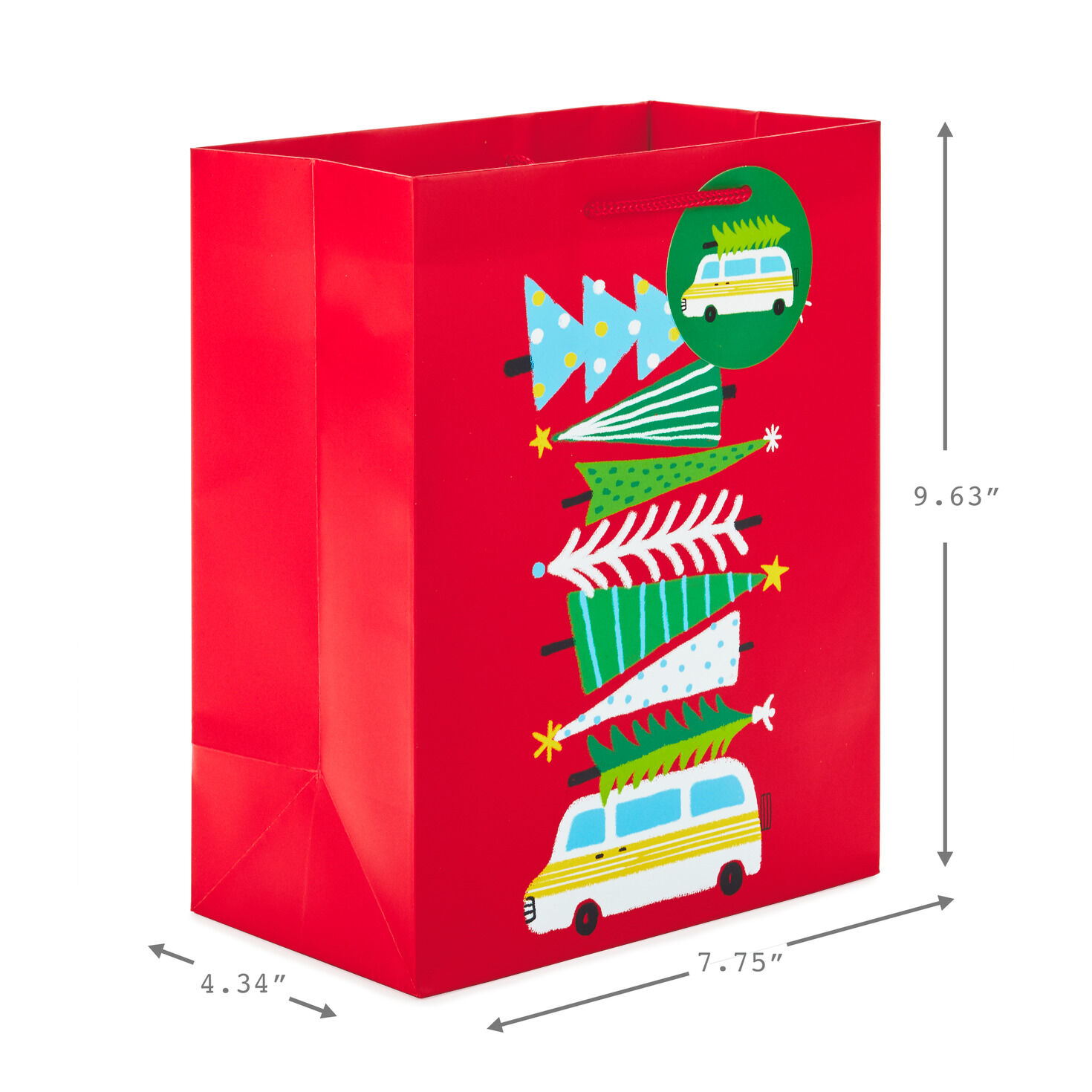 9.6" Assorted Bright and Festive 6-Pack Medium Christmas Gift Bags, , large image number 3