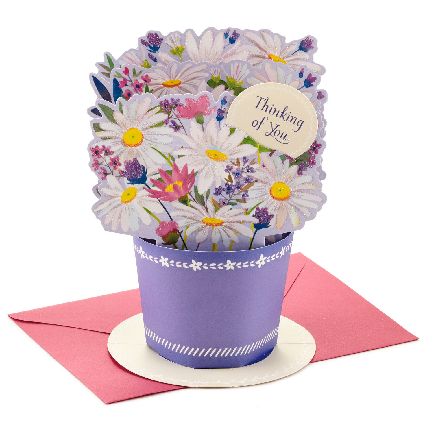 Daisy Flower Bouquet 3D Pop-Up Thinking of You Card