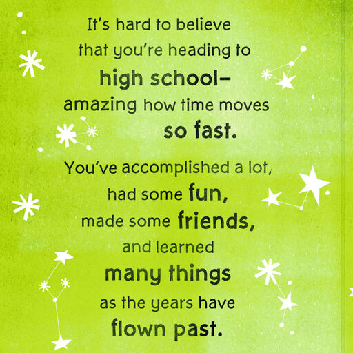 Good Times and Excitement Junior High Graduation Card, 