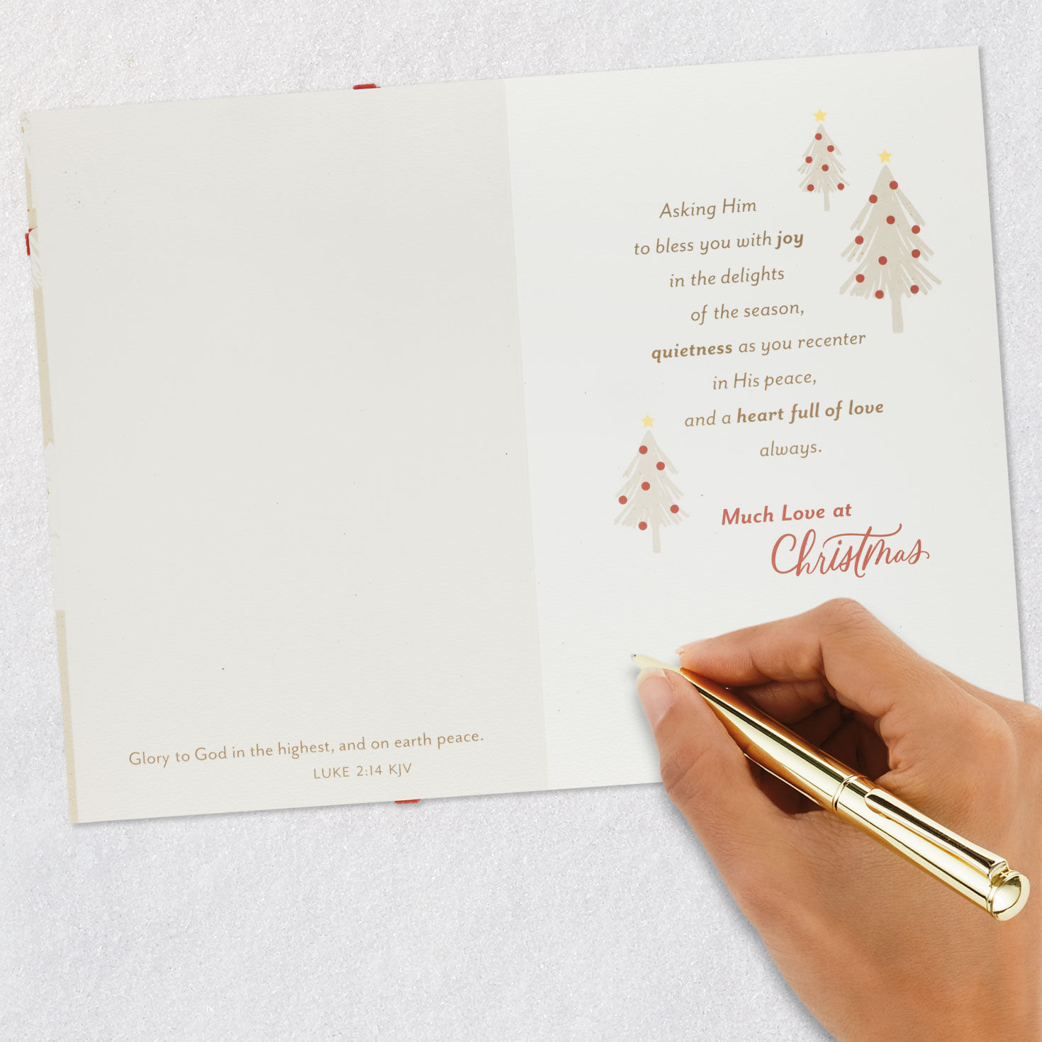Glitter Trees Daughter Religious Christmas Card Signing card image number 7