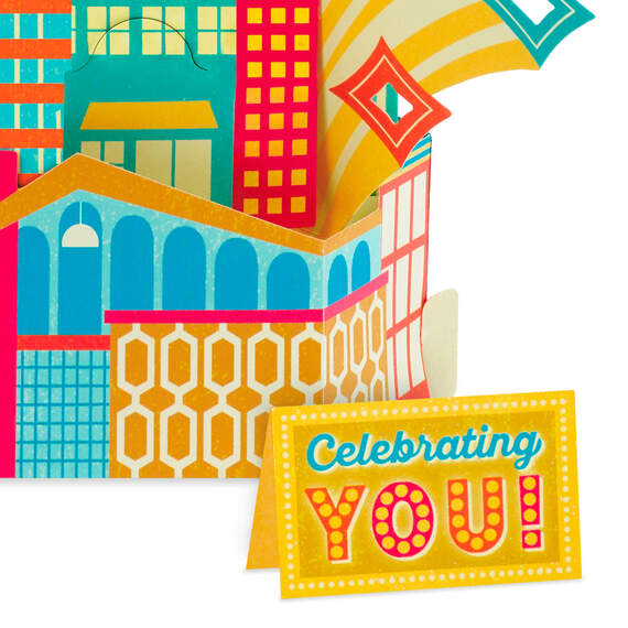 Celebrating You 3D Pop-Up Musical Birthday Card With Light, , large image number 4