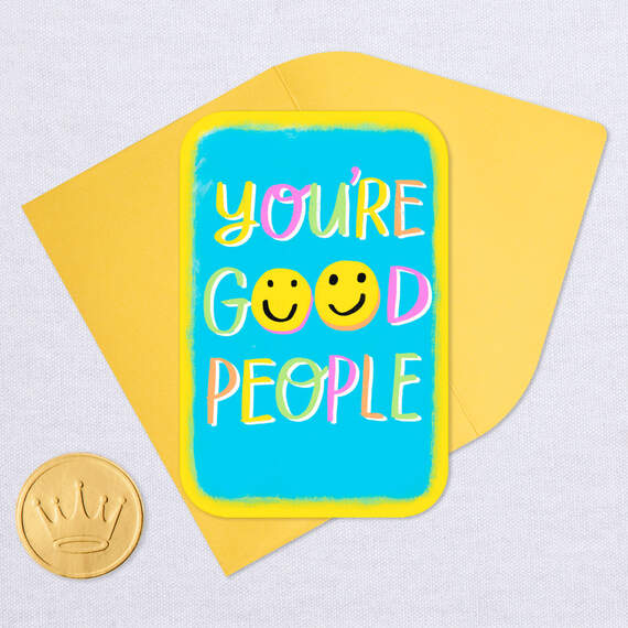 3.25" Mini You're Good People Smiley Faces Blank Card, , large image number 5