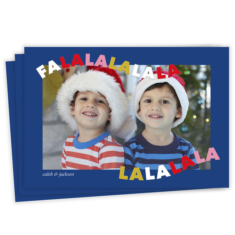 Falalala Fun Flat Christmas Photo Card