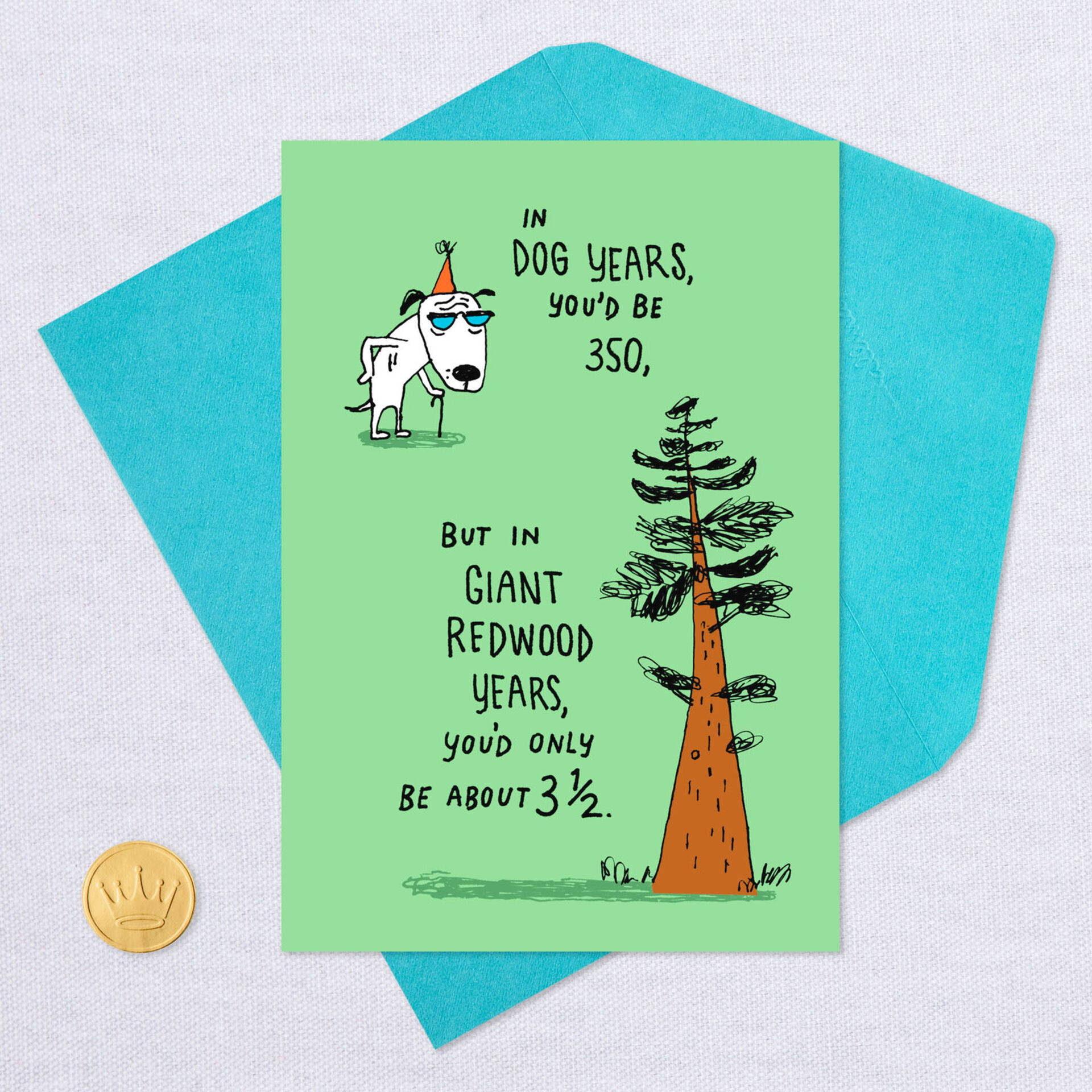 50 Is 350 in Dog Years Funny Birthday Card - Greeting Cards - Hallmark