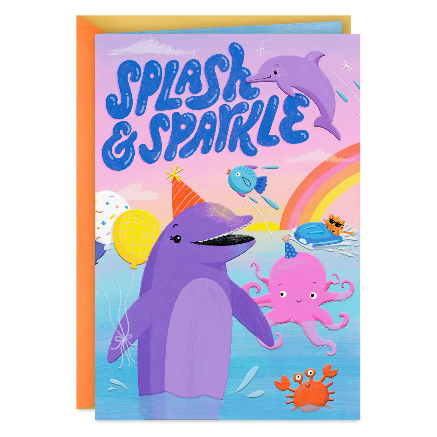 Splash and Sparkle Birthday Card for Girl