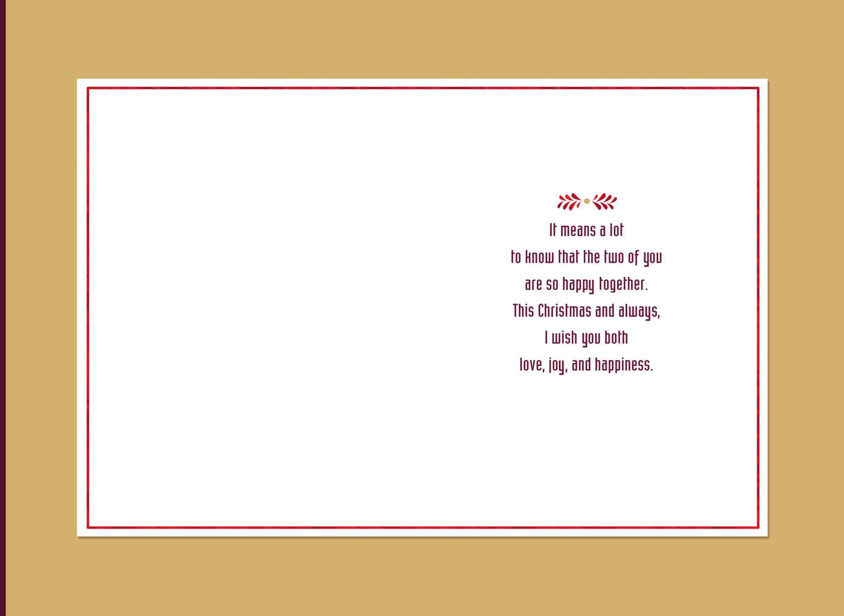 Beautiful Birds Christmas Card for Mom and Partner