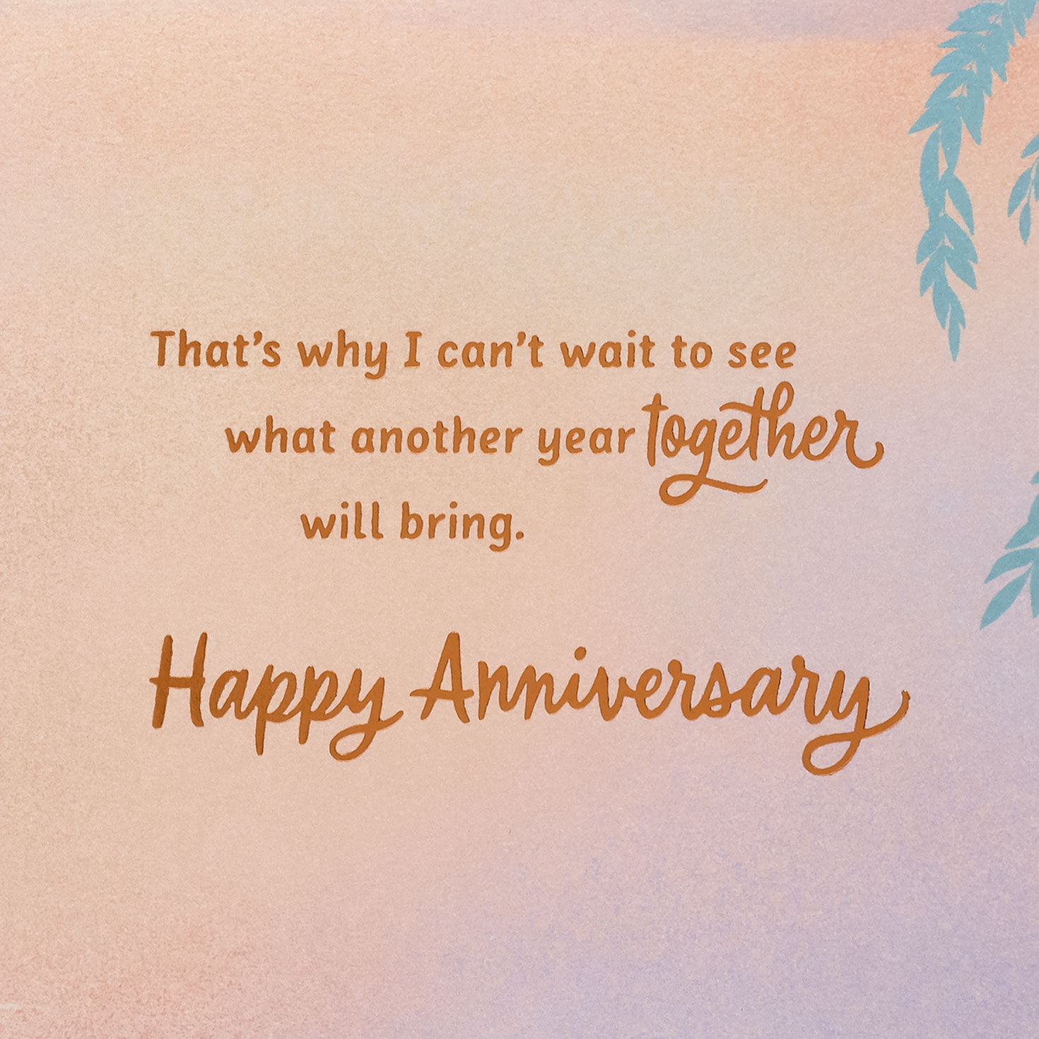 Couple Watching Sunset on Dock Our Anniversary Card Sentiment image number 3