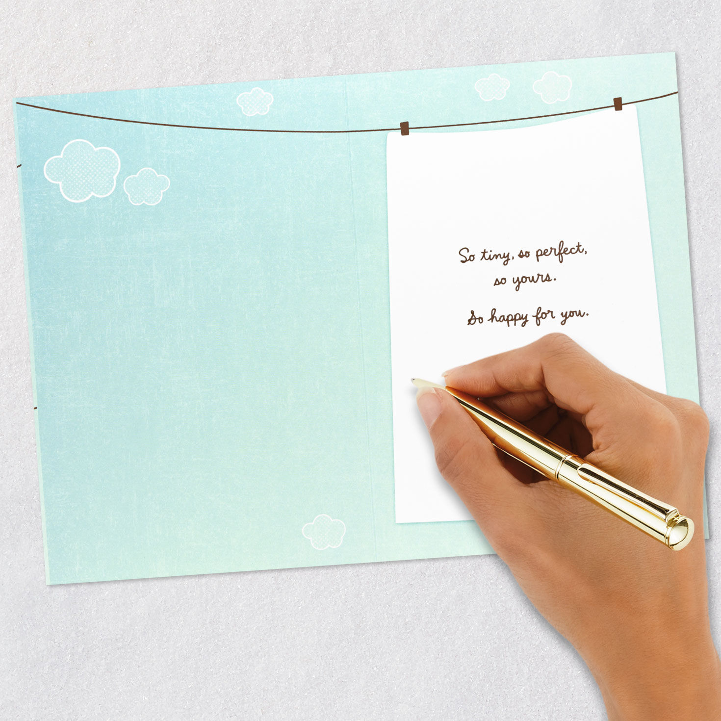 Clothesline New Baby Boy Card  image number 6