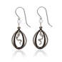 Silver Forest Black and Silver-Tone Metal Spiral Teardrop Earrings, , large image number 1