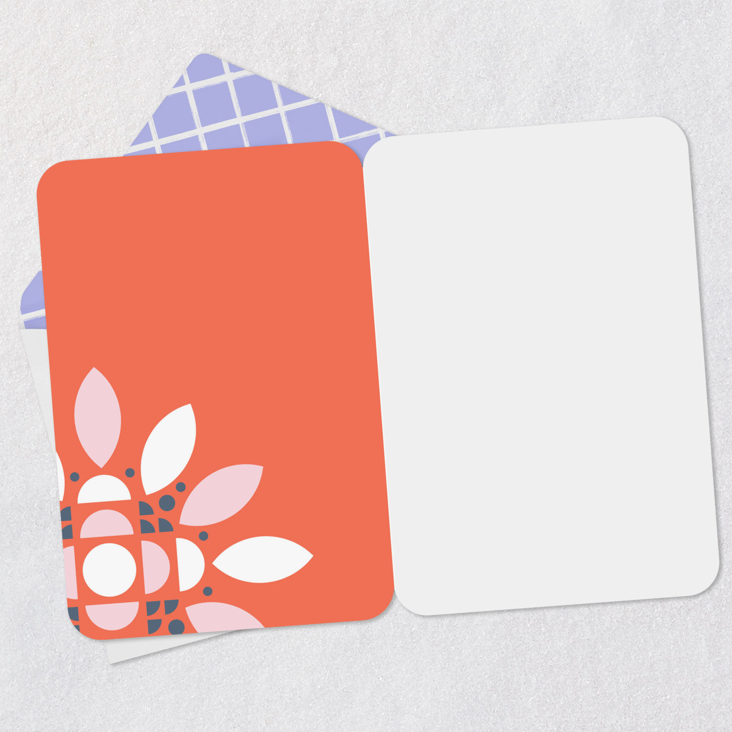Geometric Flower on Blue Blank Card for only USD 2.99 | Hallmark
