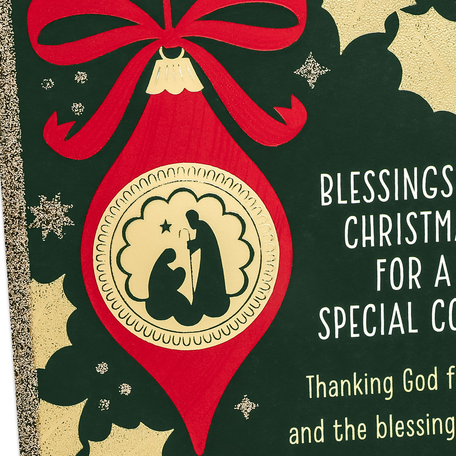 Nativity Christmas Card for Couple in Ministry Card Front Detail image number 5