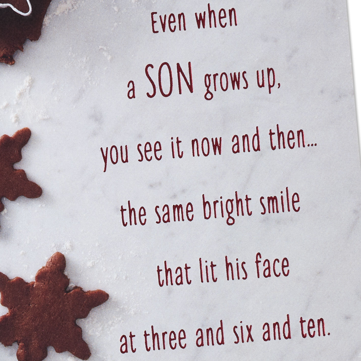 Holiday Cookies Son Christmas Card Card Front Detail image number 6