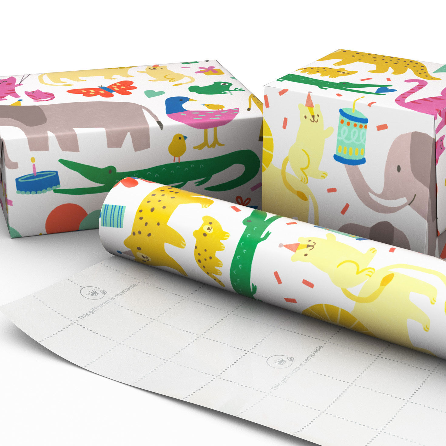 Zoo Animals Wrapping Paper, 20 sq. ft. for only USD 4.99 | Hallmark