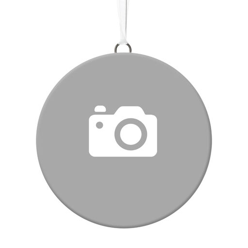 Design-Your-Own Round Personalized Photo Ceramic Ornament, 