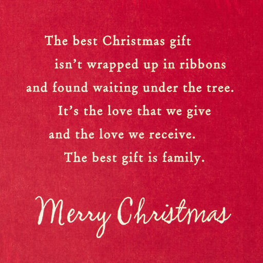 Family Is the Best Gift Christmas Card for Son and Daughter-in-Law, 
