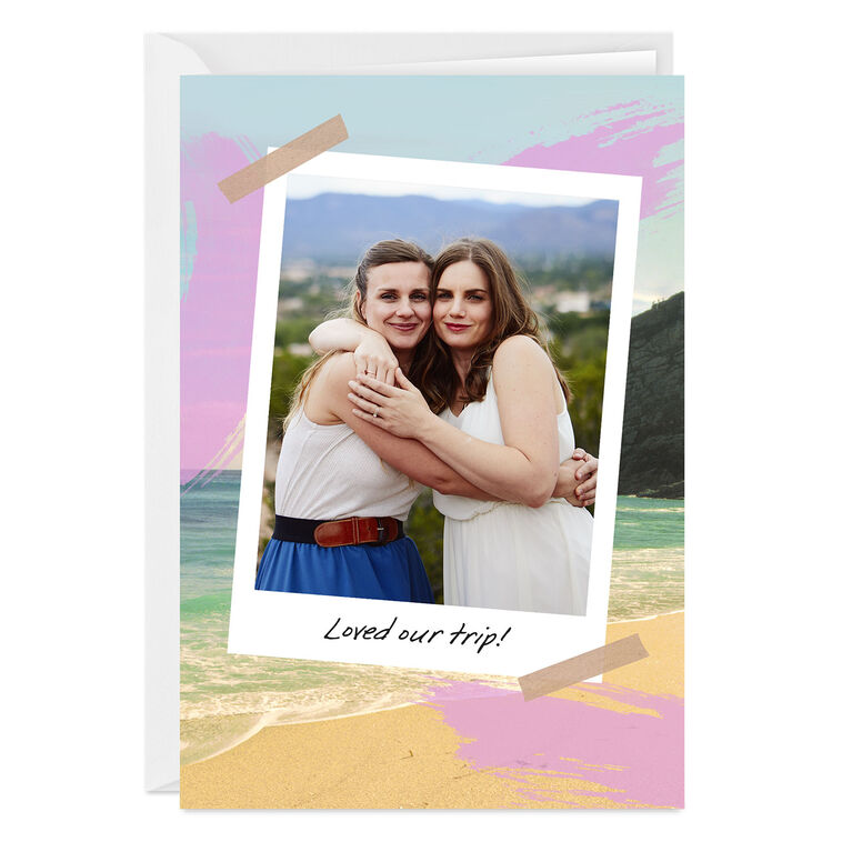 Beach Scene Instant-Photo Frame Blank Custom Card