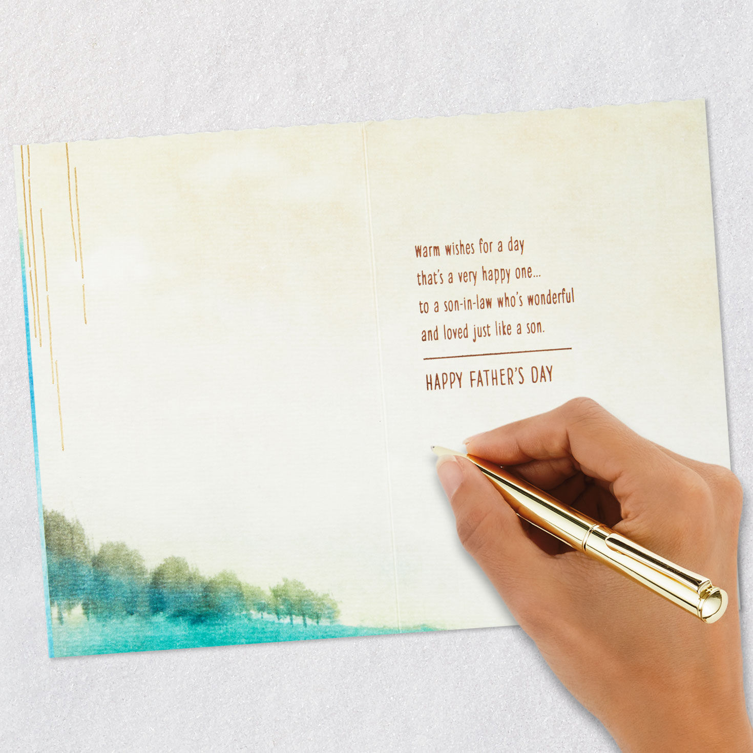 Tranquil Sailboat Father's Day Card Signing card image number 6