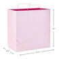 Light Pink With Gold Extra-Deep Square Gift Bag, 15", , large image number 3