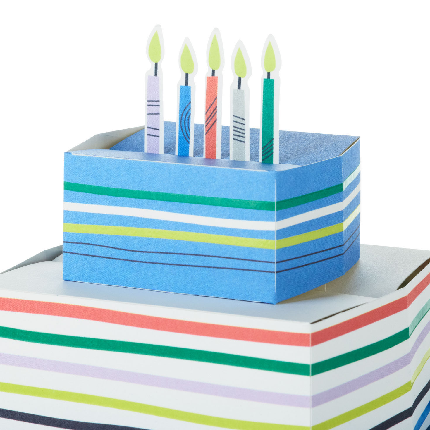 Primary Colors Layer Cake Kids Pop-Up Birthday Card Card Front Detail image number 4