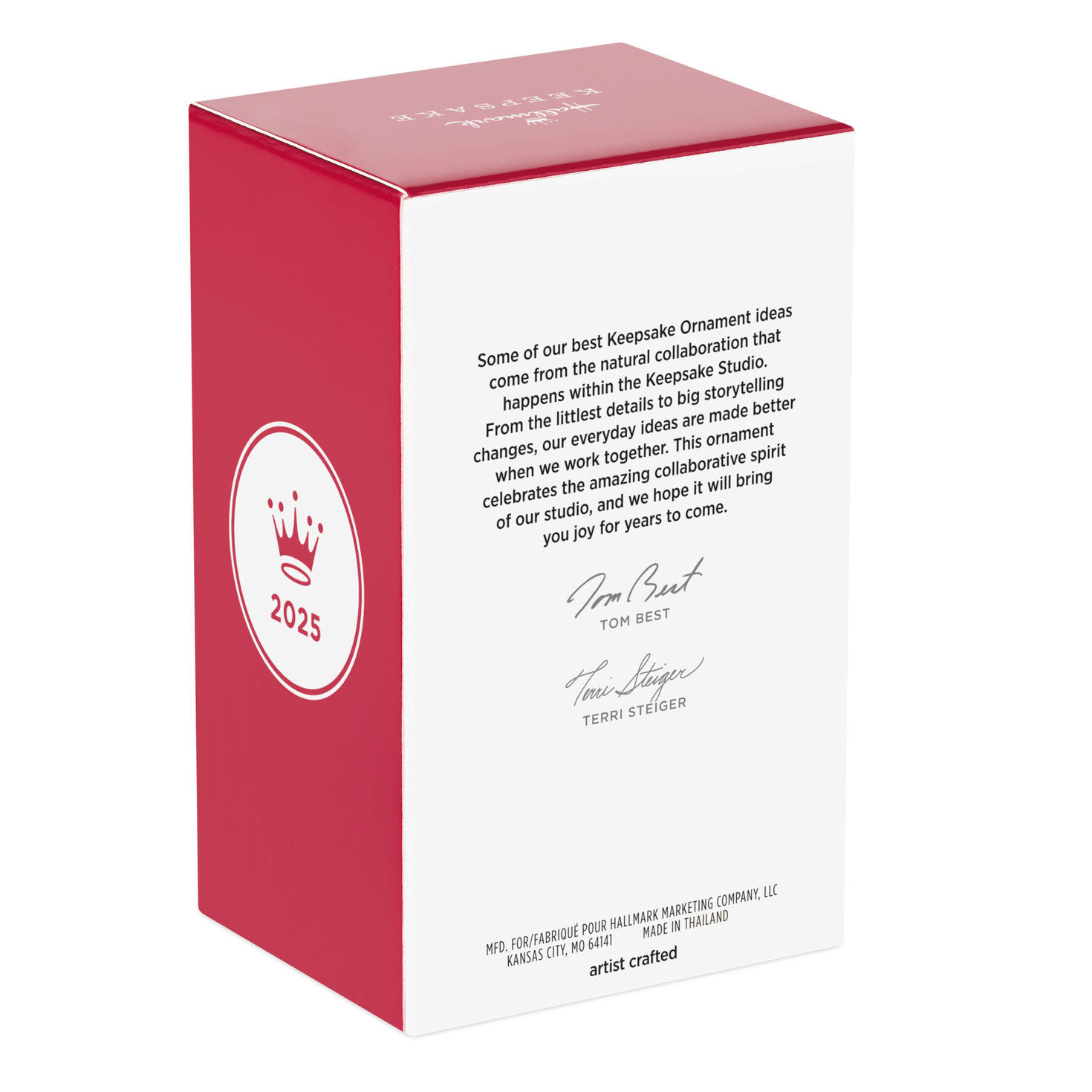 Football Helmet and Ball 2025 Keepsake Ornament Packaging Back image number 8