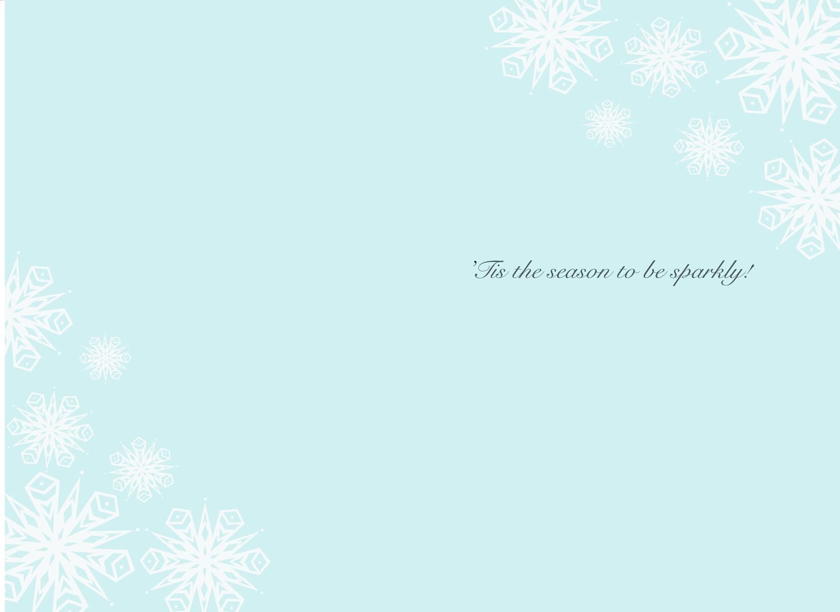 Geometric Snow Gems Christmas Card