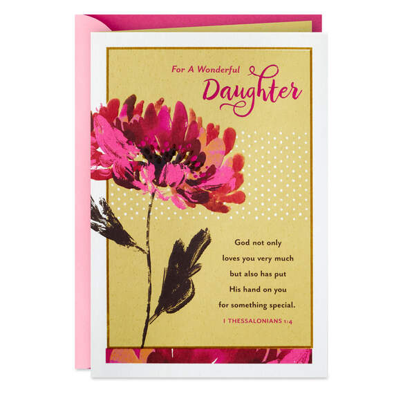 A Beautiful and Special Daughter Religious Birthday Card, , large image number 1