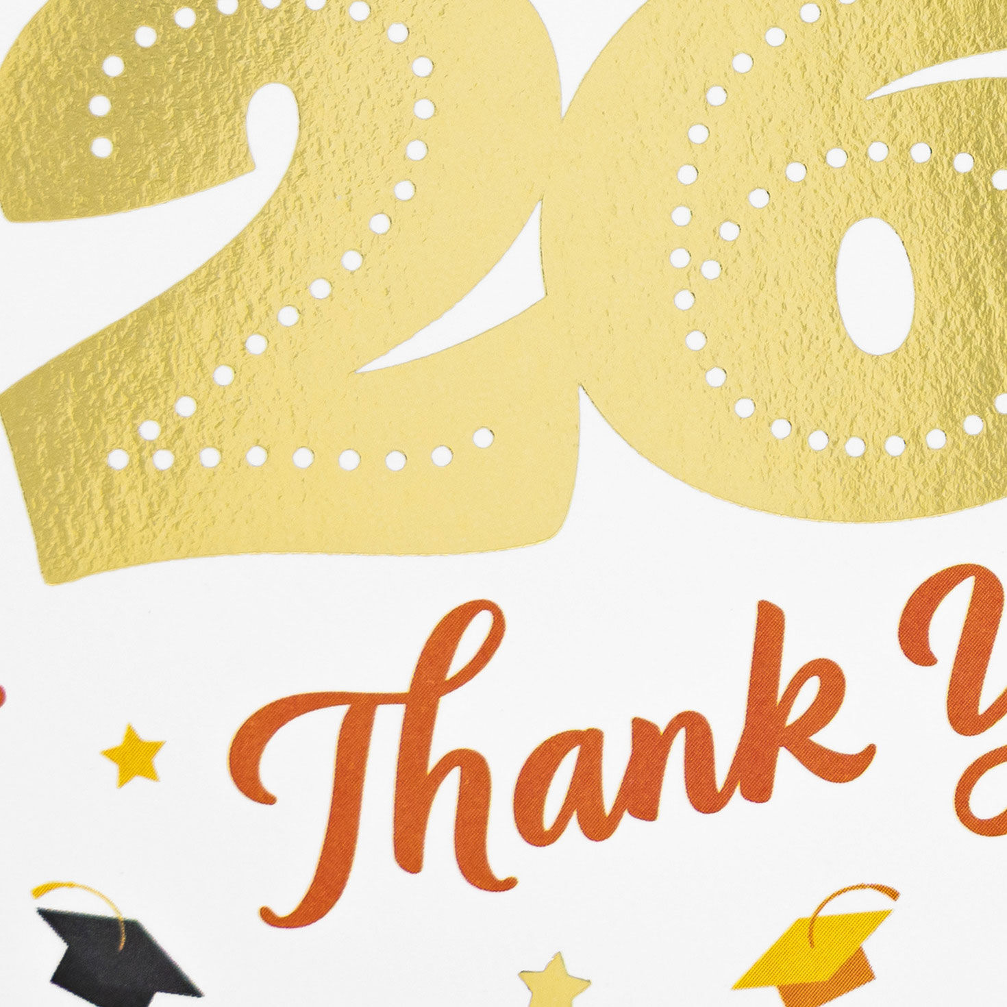 Gold Foil 2026 Graduation Thank You Notes Pack Cover Detail image number 4