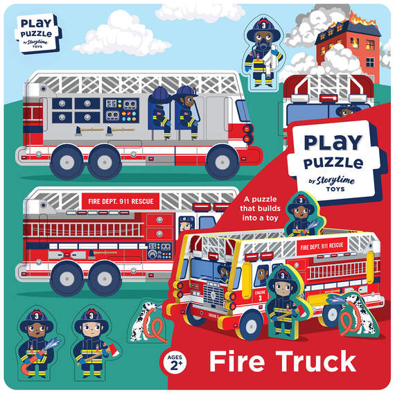 Storytime Toys 3D Fire Truck Play Puzzle, , large image number 1