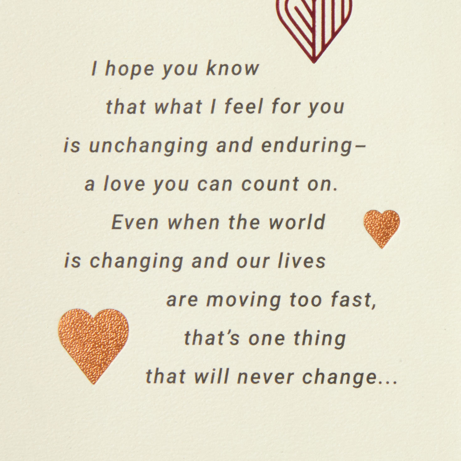 Geometric Hearts Valentine's Day Card for Husband Sentiment image number 2