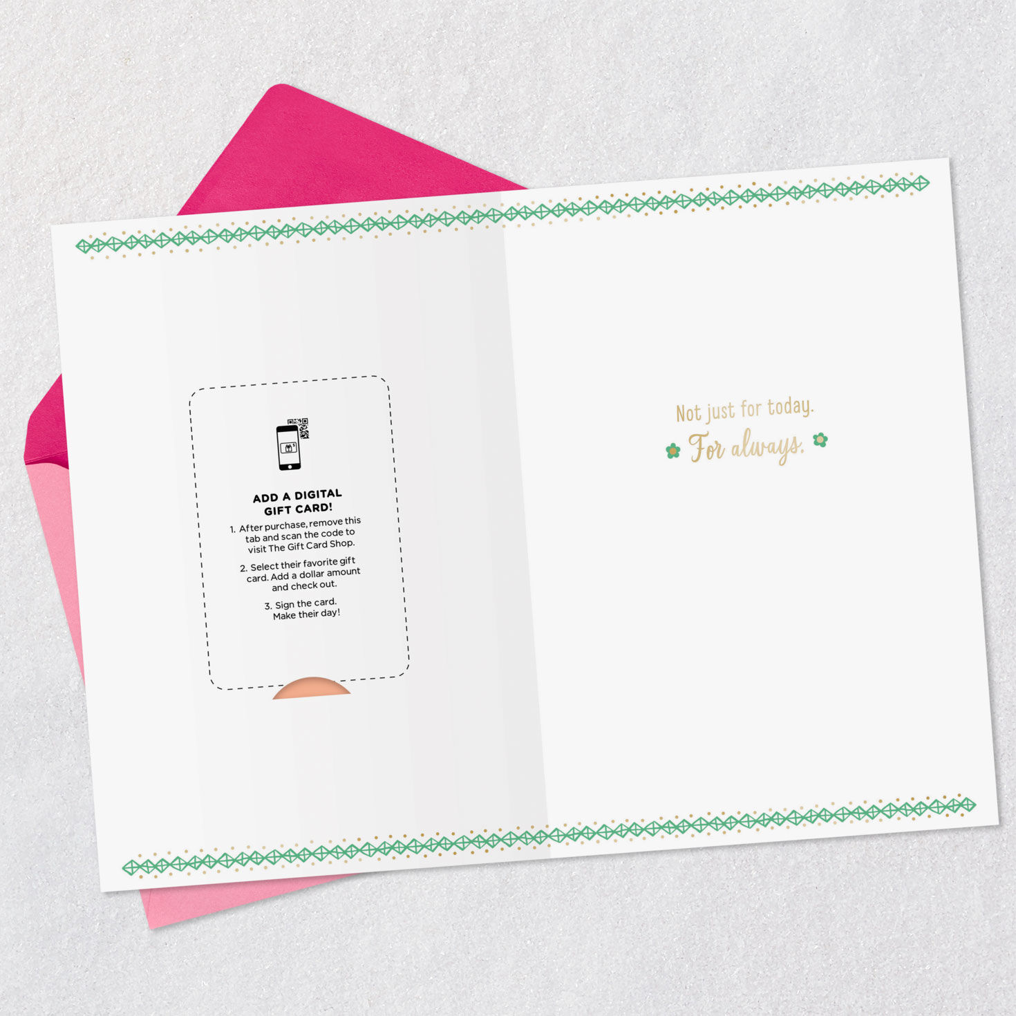 Butterfly and Flowers Mother's Day Gift Card Greeting Open Card with Envelope image number 3