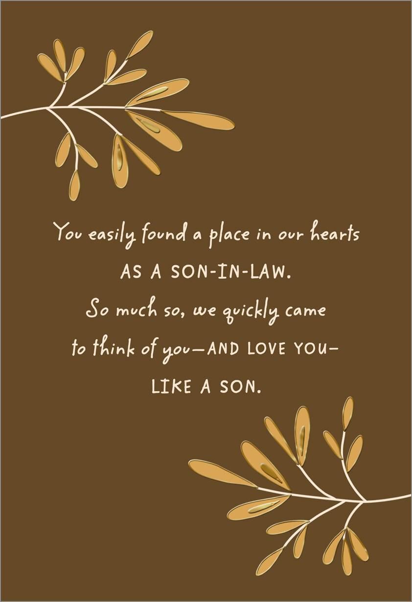 Love You Like a Son, Father's Day Card for Son-in-Law