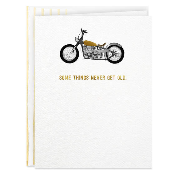 Some Things Never Get Old Motorcycle Birthday Card, , large image number 1