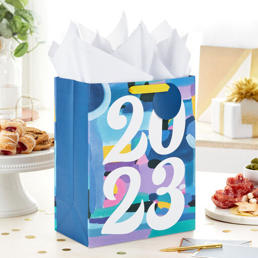 13" 2023 Large Graduation Gift Bag With Tissue Paper, 