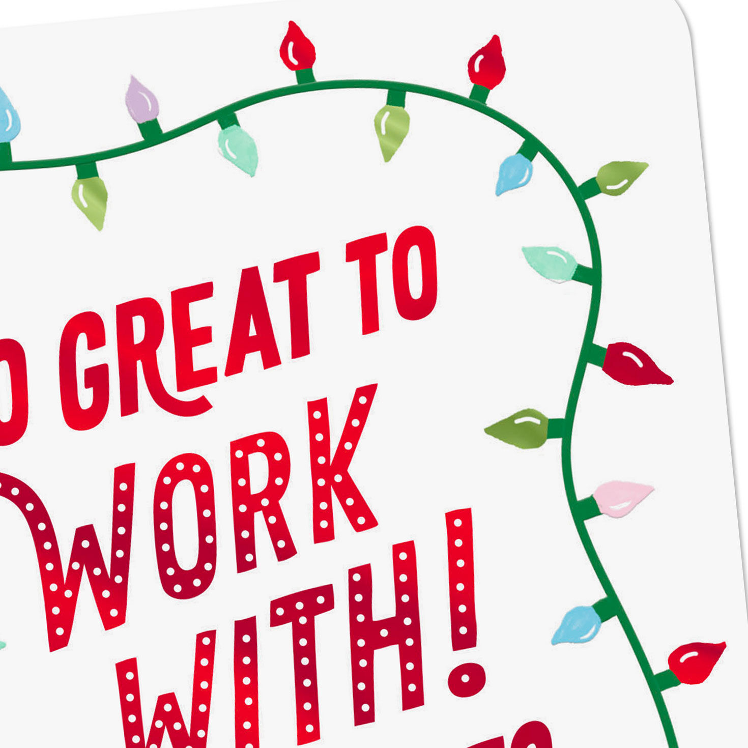 String of Lights Admin Appreciation Christmas Card Card Front Detail image number 4