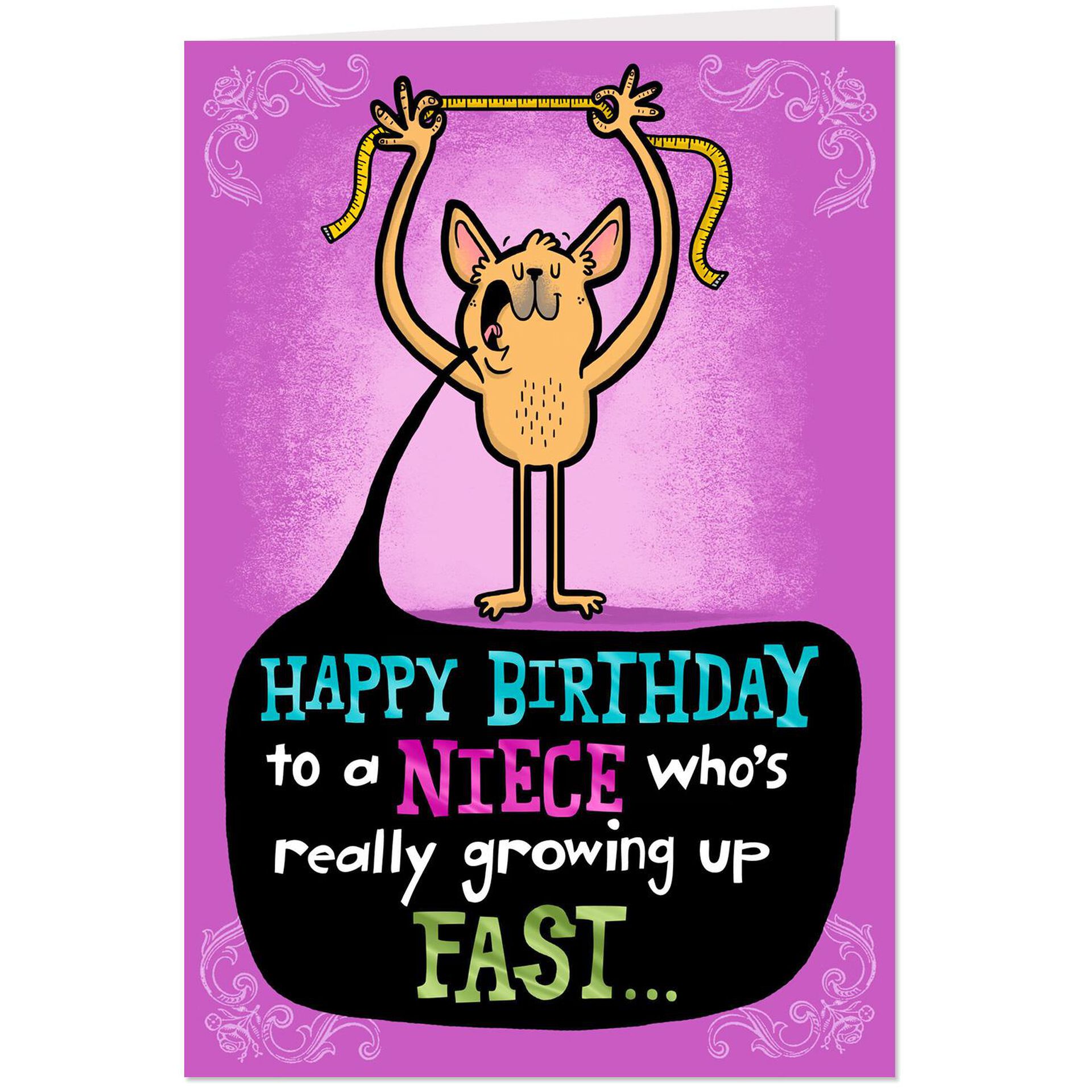 You're Growing Up Fast Funny Birthday Card for Niece - Greeting Cards ...