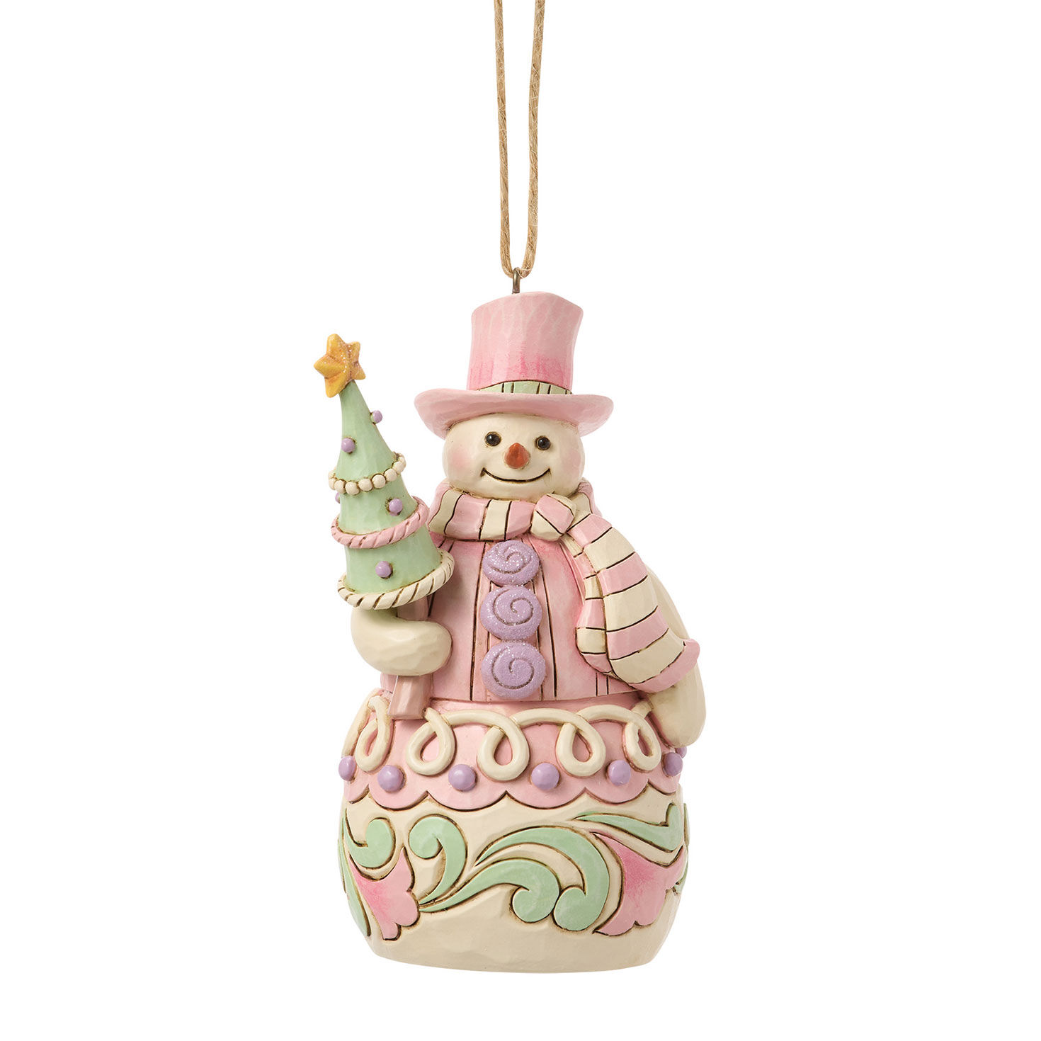 Jim Shore Heartwood Creek Sweets Snowman Ornament, 4.25"