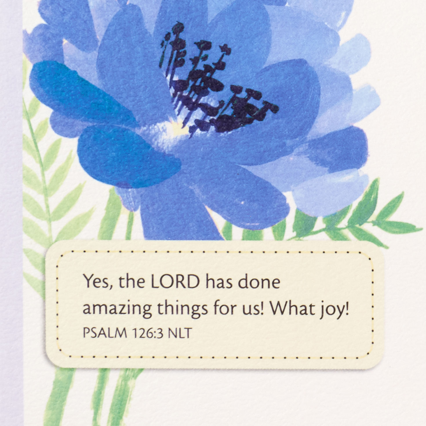 Blue Flowers Faith Mother's Day Card With Bookmark scripture image number 3