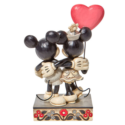 Jim Shore Disney Mickey and Minnie Heart Figurine, 7.25", 