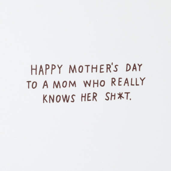 A Mom Who Knows Her Sh*t Funny Mother's Day Card, , large image number 2