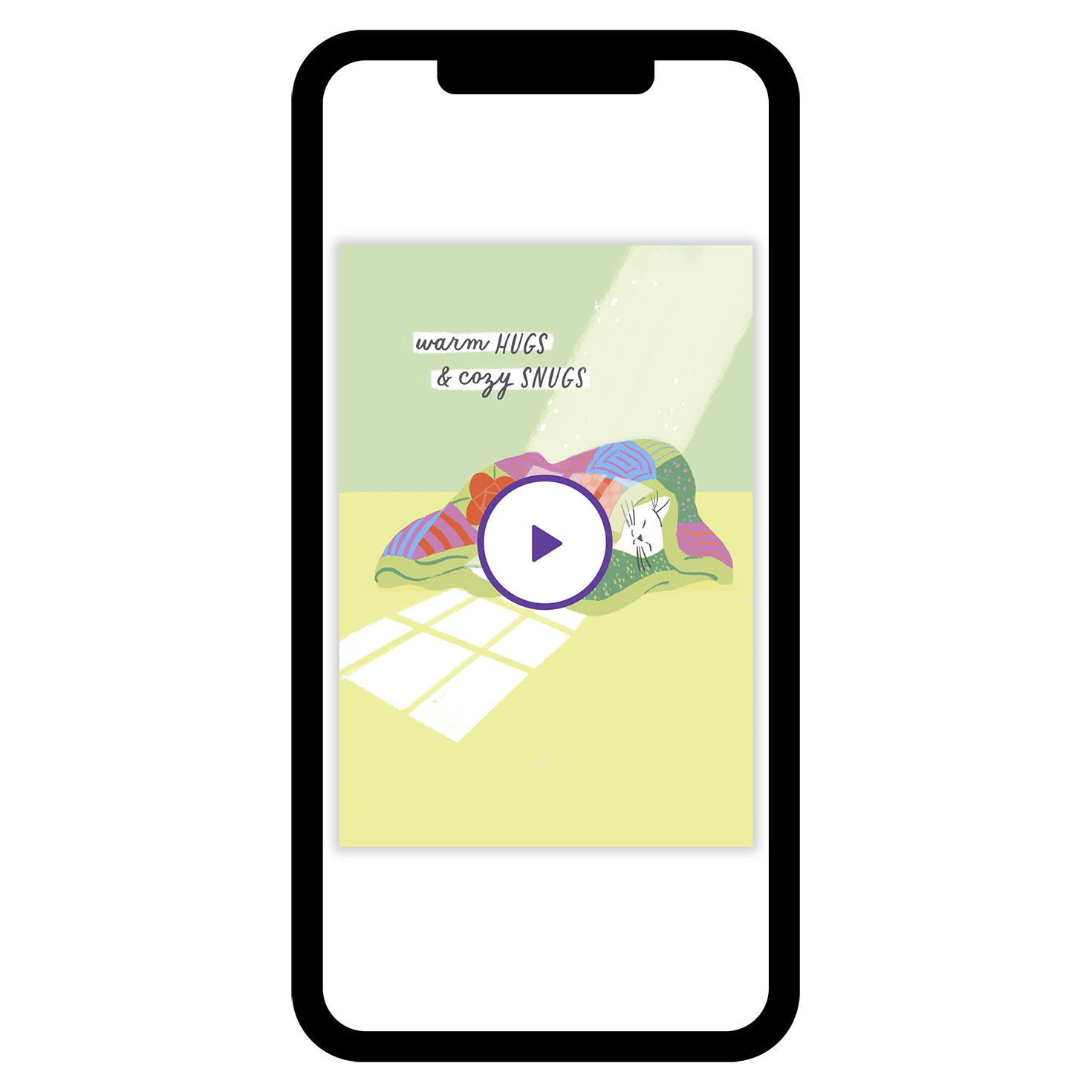 Warm Hugs and Cozy Snugs Thinking of You eCard