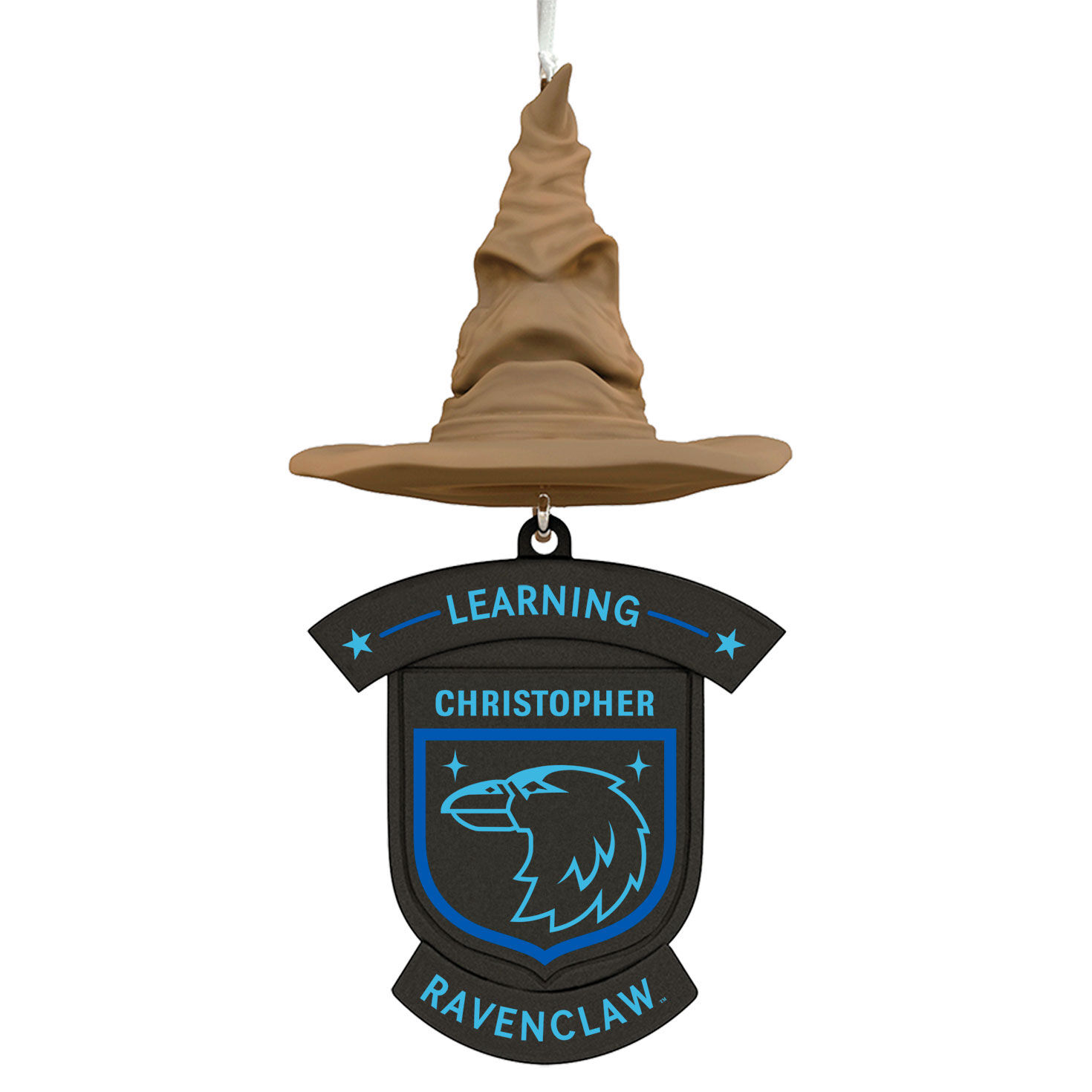 Harry Potter&trade; Sorting Hat House Trait Personalized Text Ornament, Ravenclaw&trade;, , large image number 1