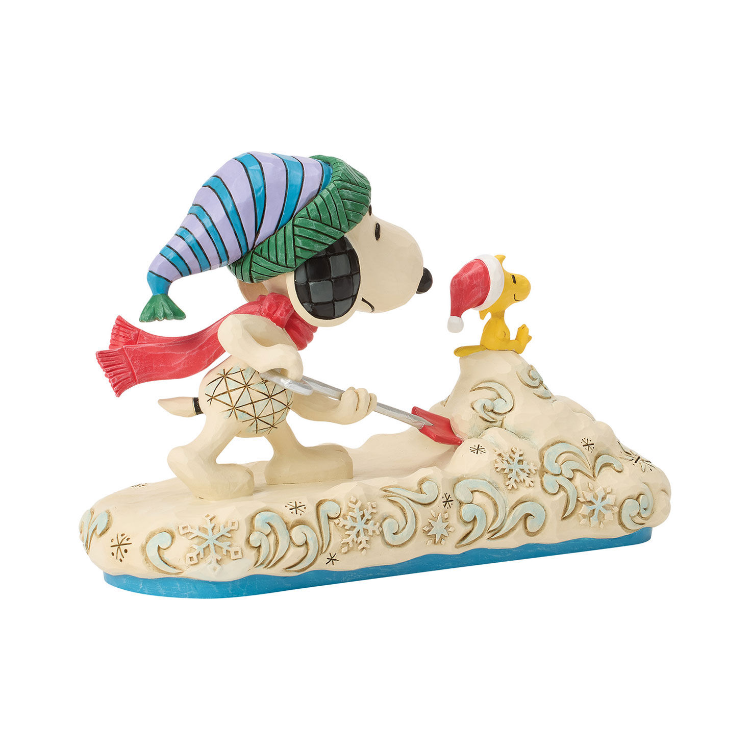 Jim Shore Peanuts Snoopy Shoveling Snow Statue side image number 3