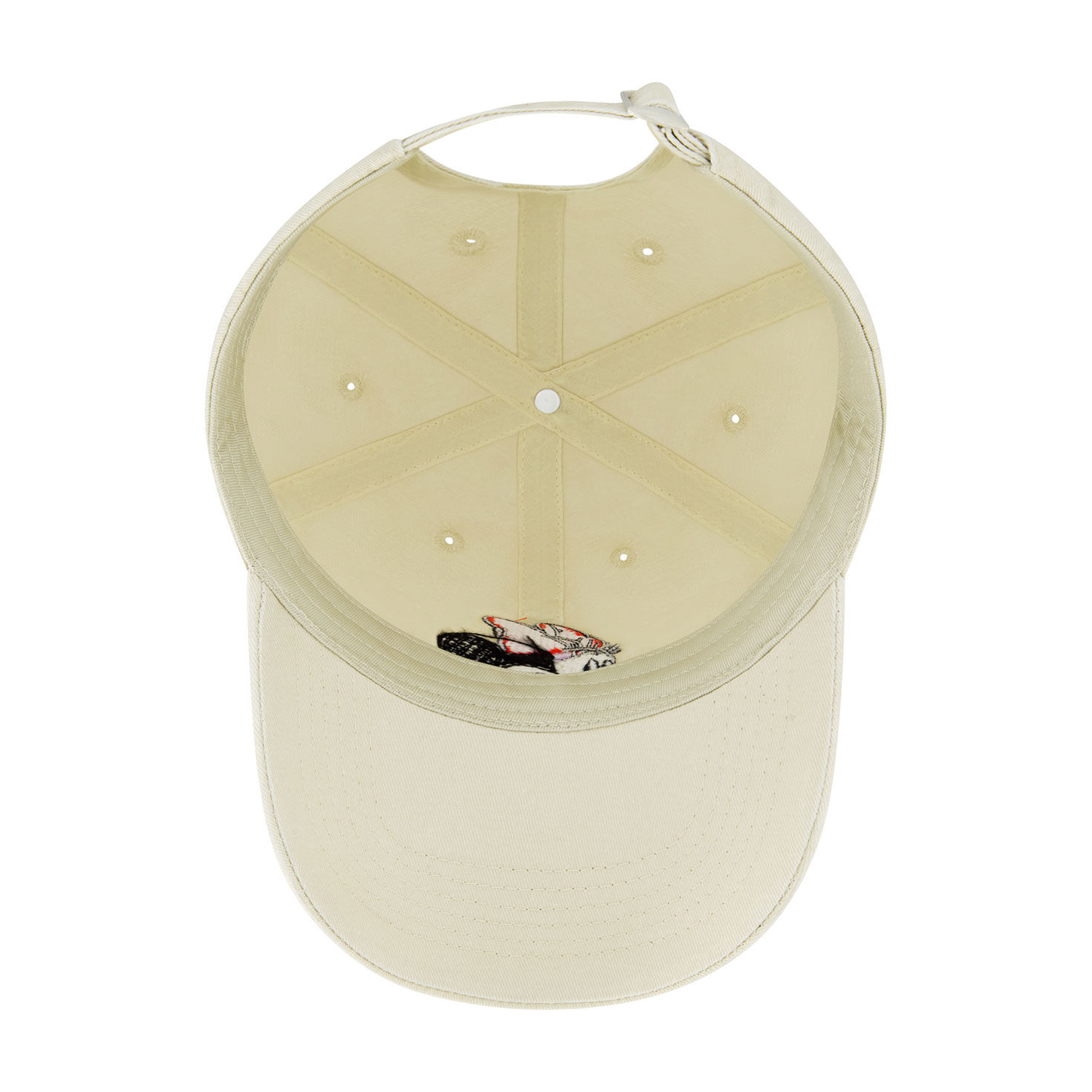 Cream Baseball Cap With Minnie Mouse Patch inside cap image number 5